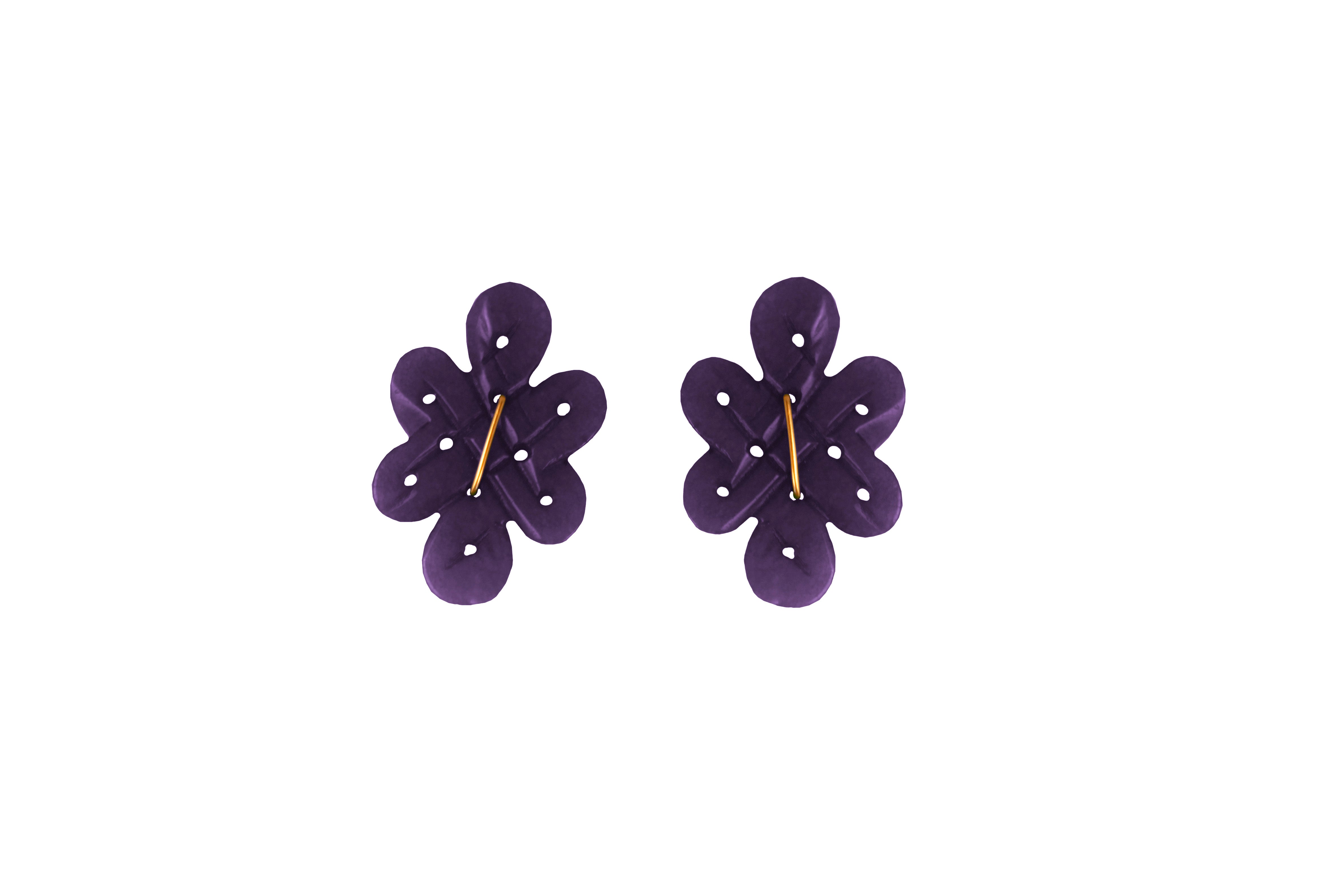 Annie Earrings - Purple Jade Earrings TARBAY   