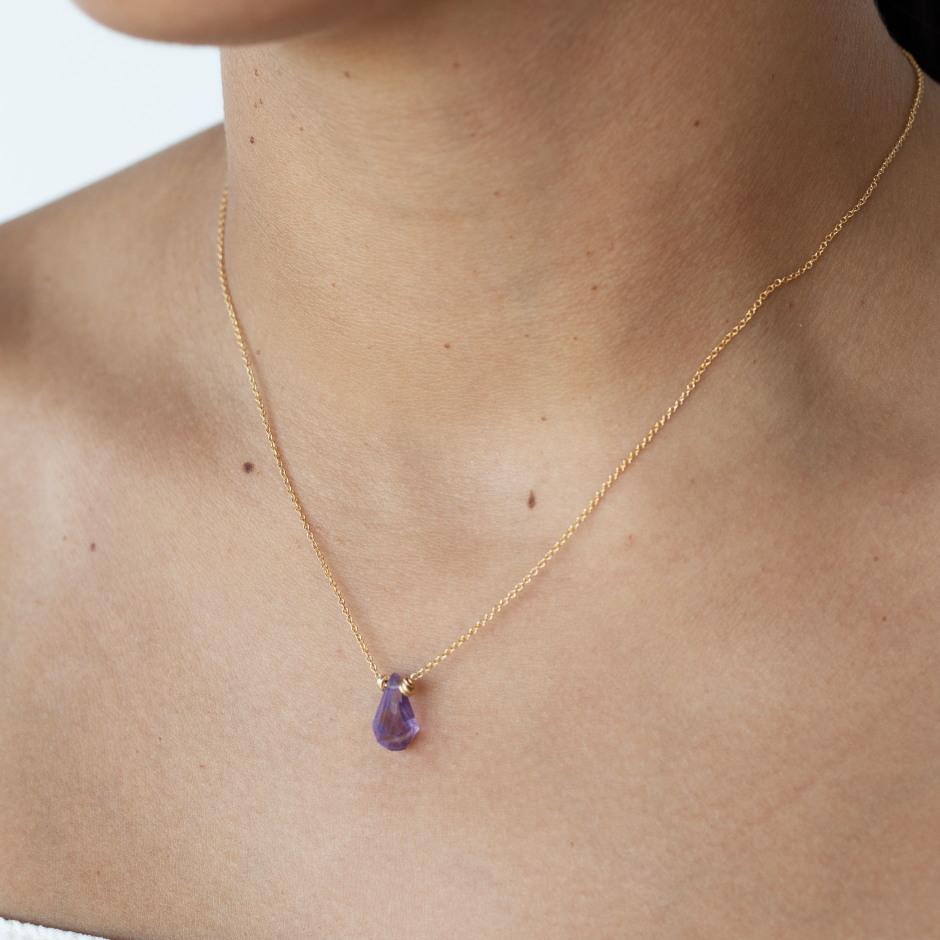 Gema Necklace #4 (10mm) - Amethyst & Lepidolite Necklaces TARBAY