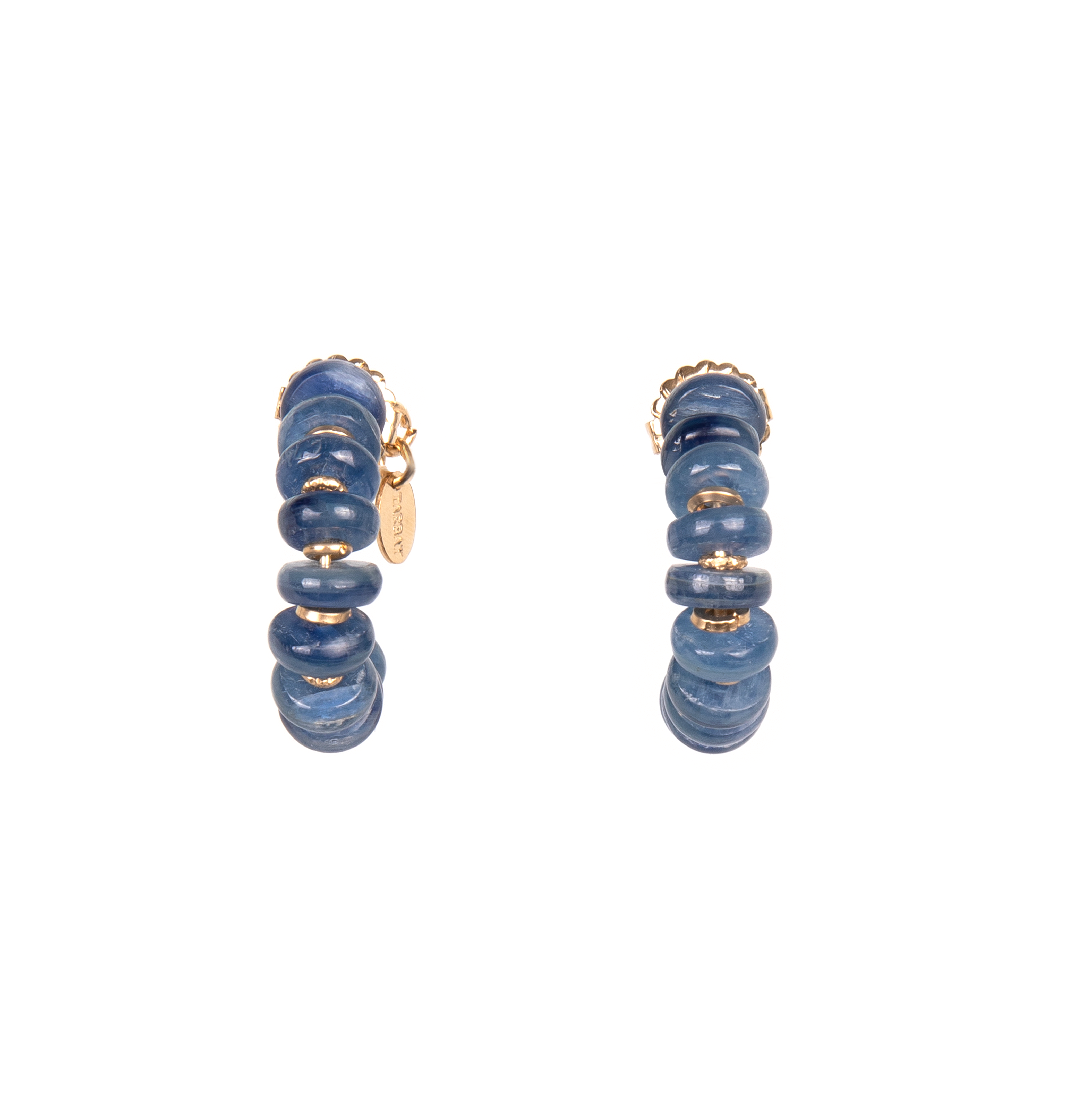 Acerola Hoop Earrings #1 (30mm) - Kyanite Earrings TARBAY   