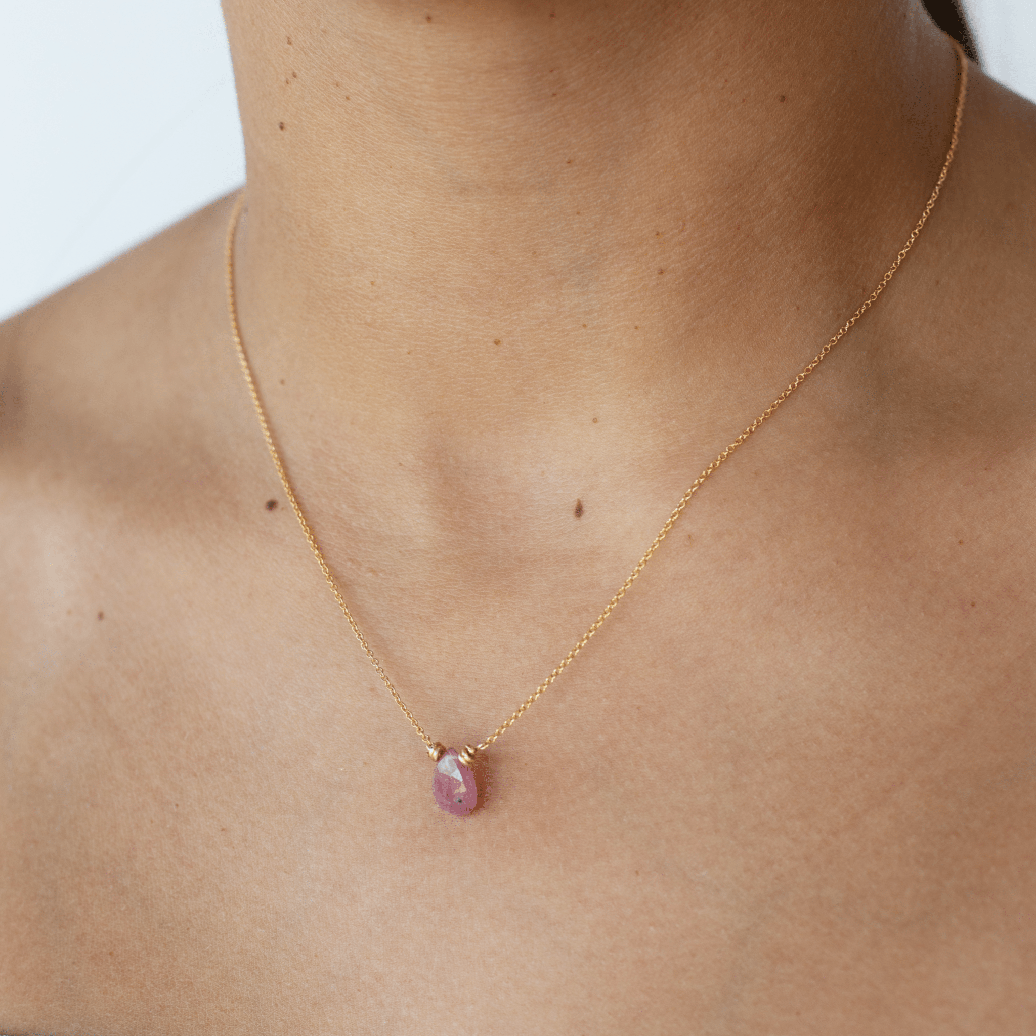 Gema Necklace #4 (10mm) - Rose Sapphire & Ruby Necklaces TARBAY