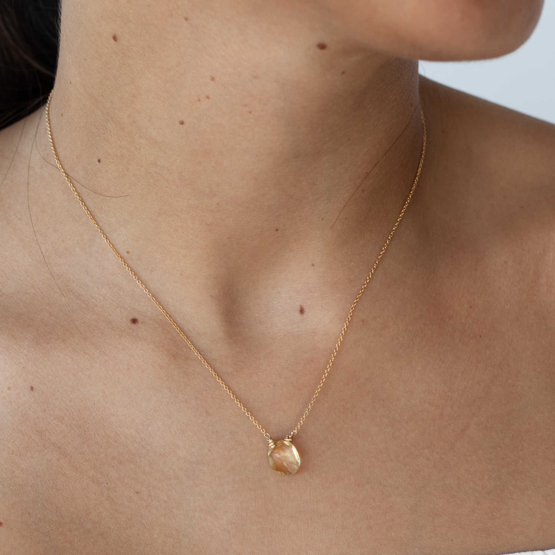 Gema Necklace #4 (10mm) - Citrine & Opal Necklaces TARBAY