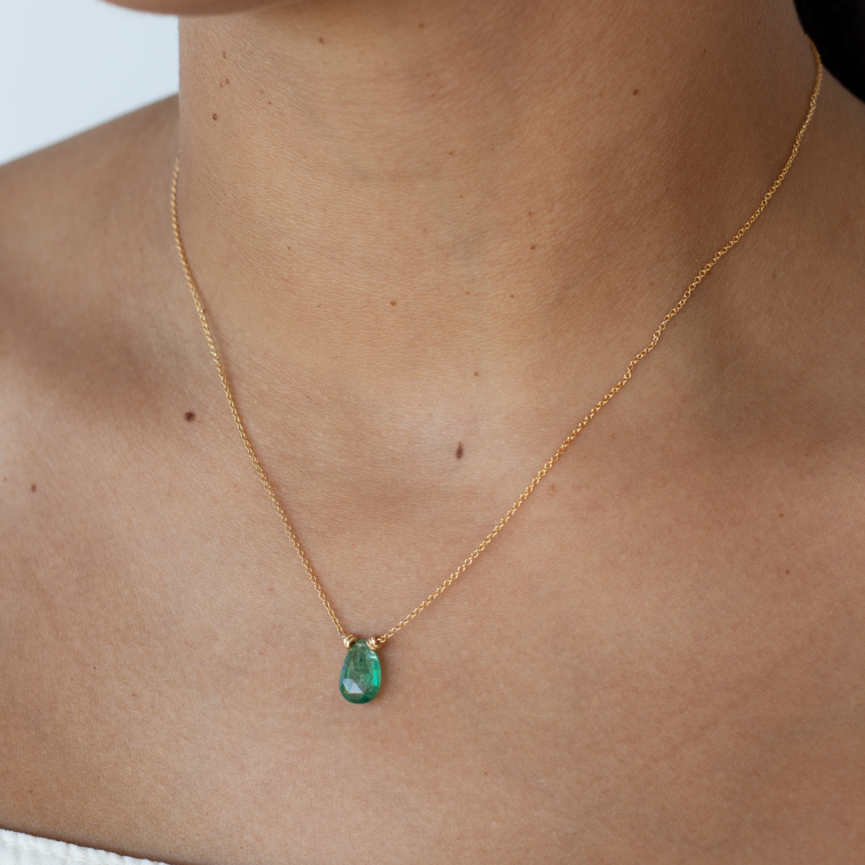 Gema Necklace #4 (10mm) - Green Kyanite & Peridot Necklaces TARBAY