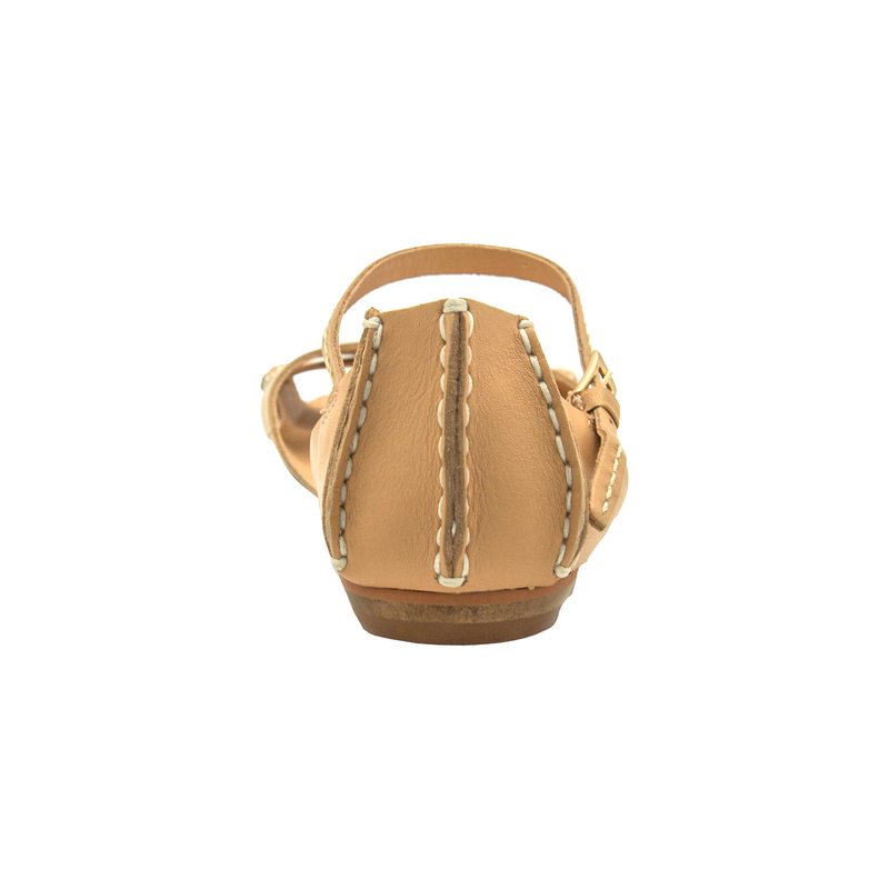 Tajali Leather Sandals - Almond Tajali Flats TARBAY   