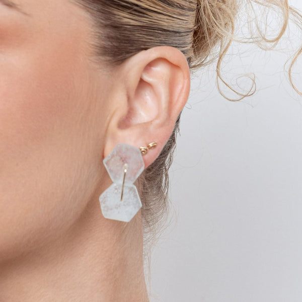 Niza Earrings #1 (40mm) - Aquamarine Earrings TARBAY   