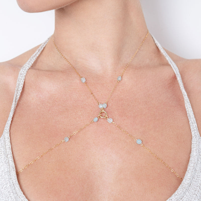 Pia Body Chain #2 - Aquamarine Body Chains TARBAY   