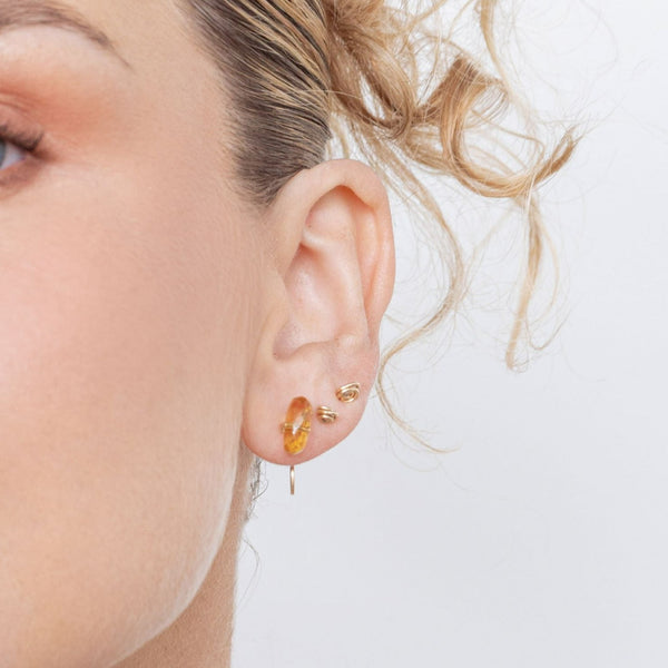 Gyros Earrings #1 (10mm) - Citrine Earrings TARBAY   