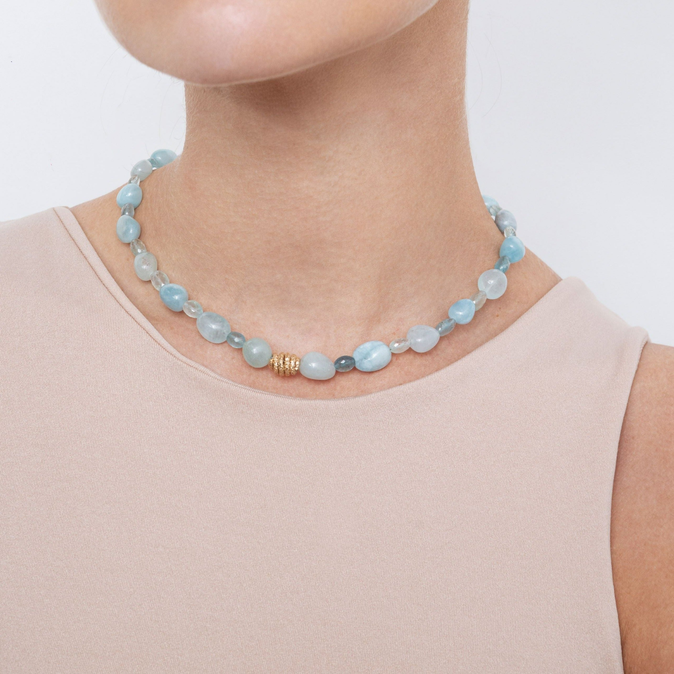 Diana Necklace #2 - Aquamarine Necklaces TARBAY