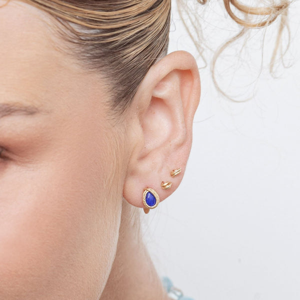 Carmencita Earrings #3 (8-9mm) - Lapis lazuli Earrings TARBAY   