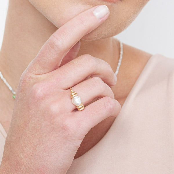 Cubagua Ring #1 (20mm) - Pearl Rings TARBAY   