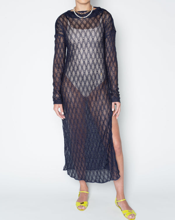 Ivory Dress - Navy Dresses TARBAY   