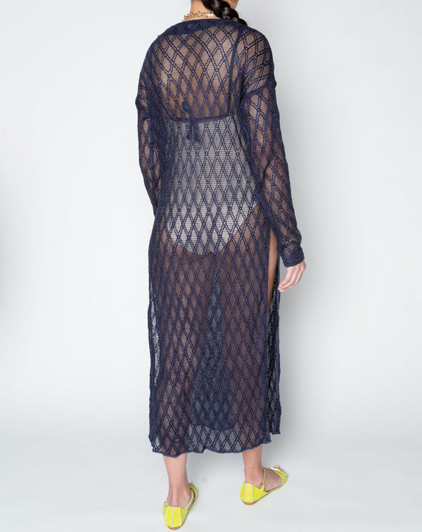 Ivory Dress - Navy Dresses TARBAY   