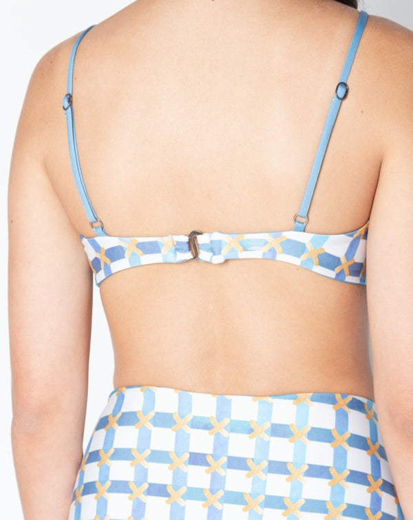 Gala Reversible Print Swimsuit - Blue Swimsuits TARBAY   