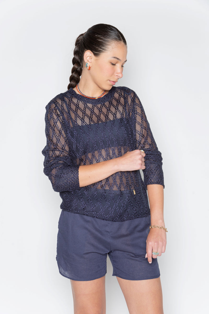 Ione Sweater - Navy Sweaters TARBAY   