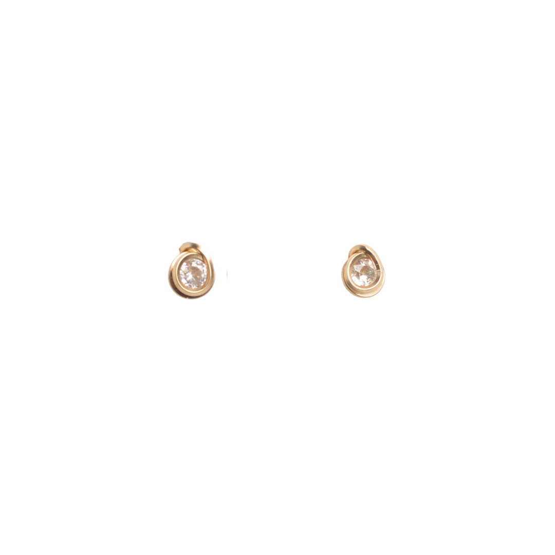 Carmencita Earrings #3 (6mm) - Zircon & 14K Gold-Filled