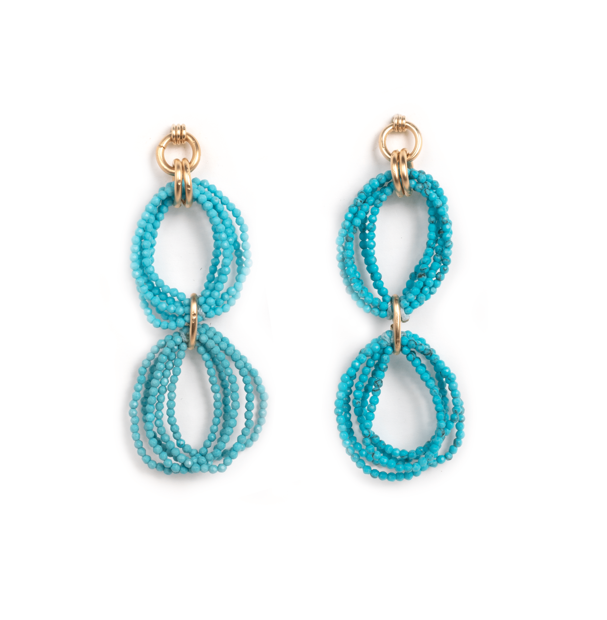 Dariana Earrings #2 (70mm) - Turquoise Earrings TARBAY
