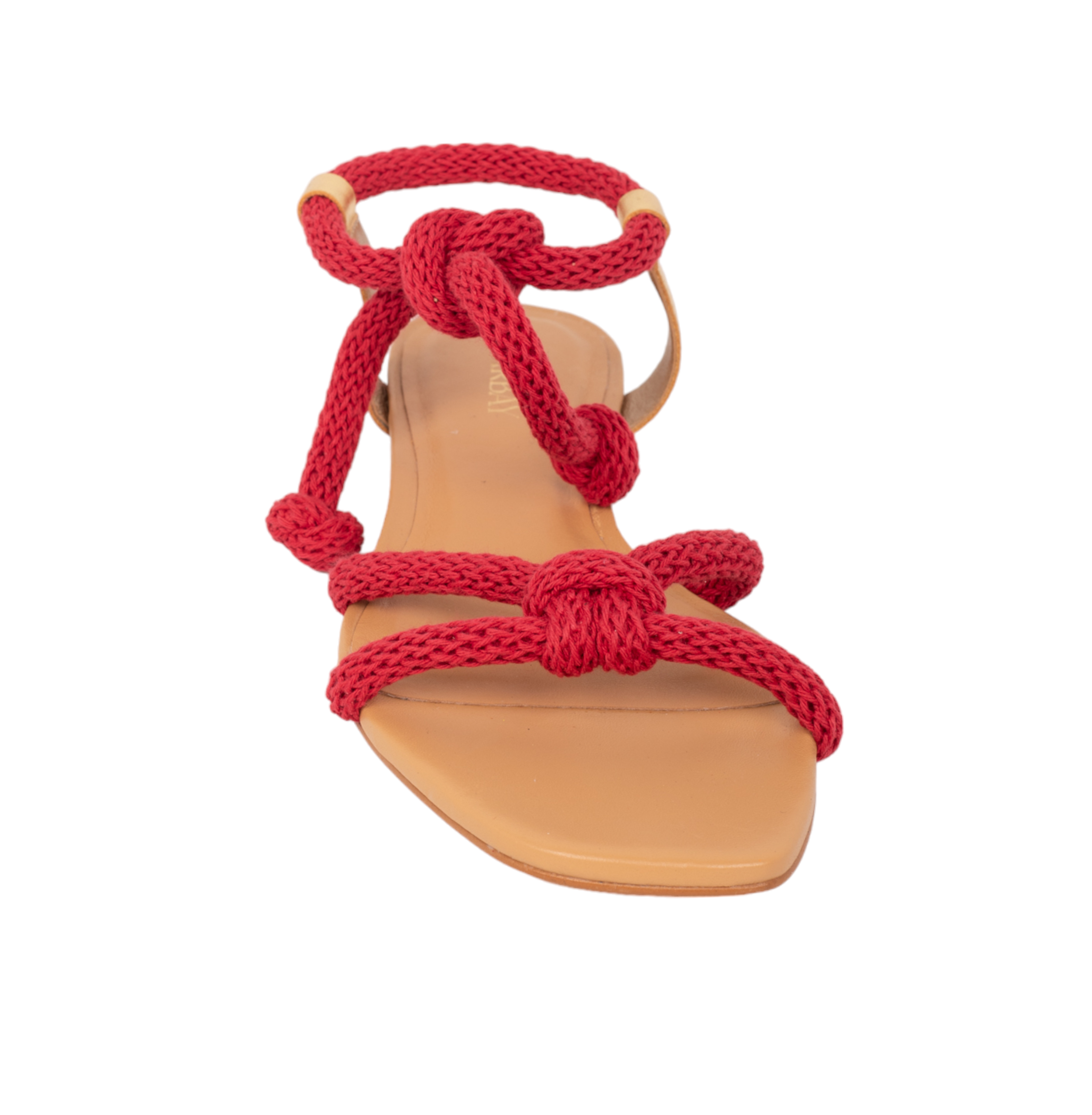 Caliza Flat Sandals - Red Flats TARBAY   