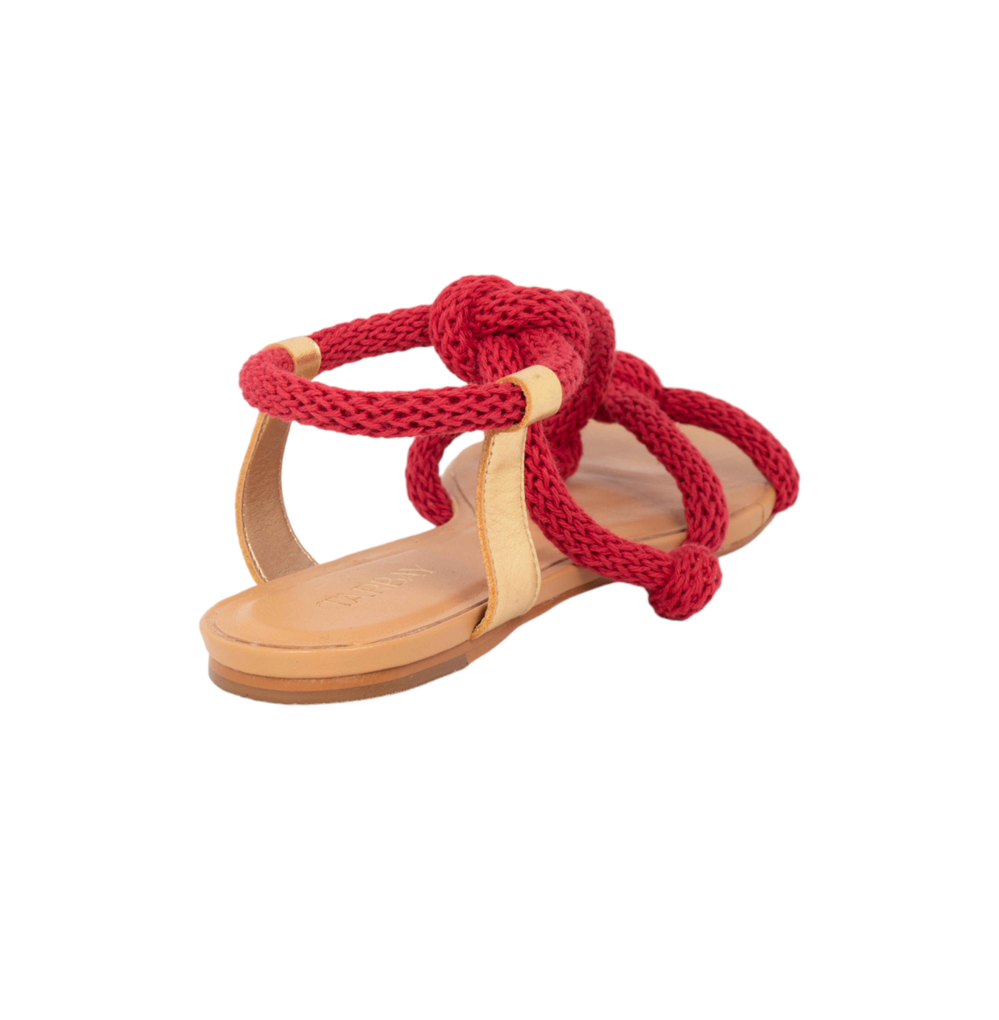 Caliza Flat Sandals - Red Flats TARBAY   