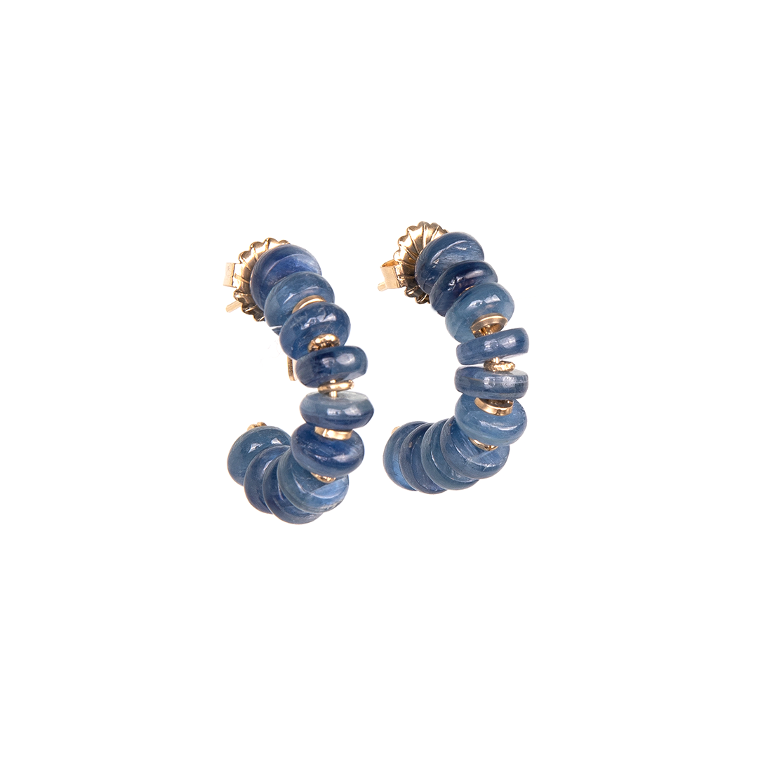 Acerola Hoop Earrings #1 (30mm) - Kyanite Earrings TARBAY   