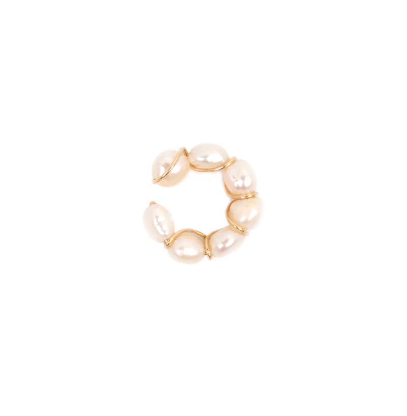Cubagua Ear Cuff #1 (20mm) - Pearl Ear Cuffs TARBAY   