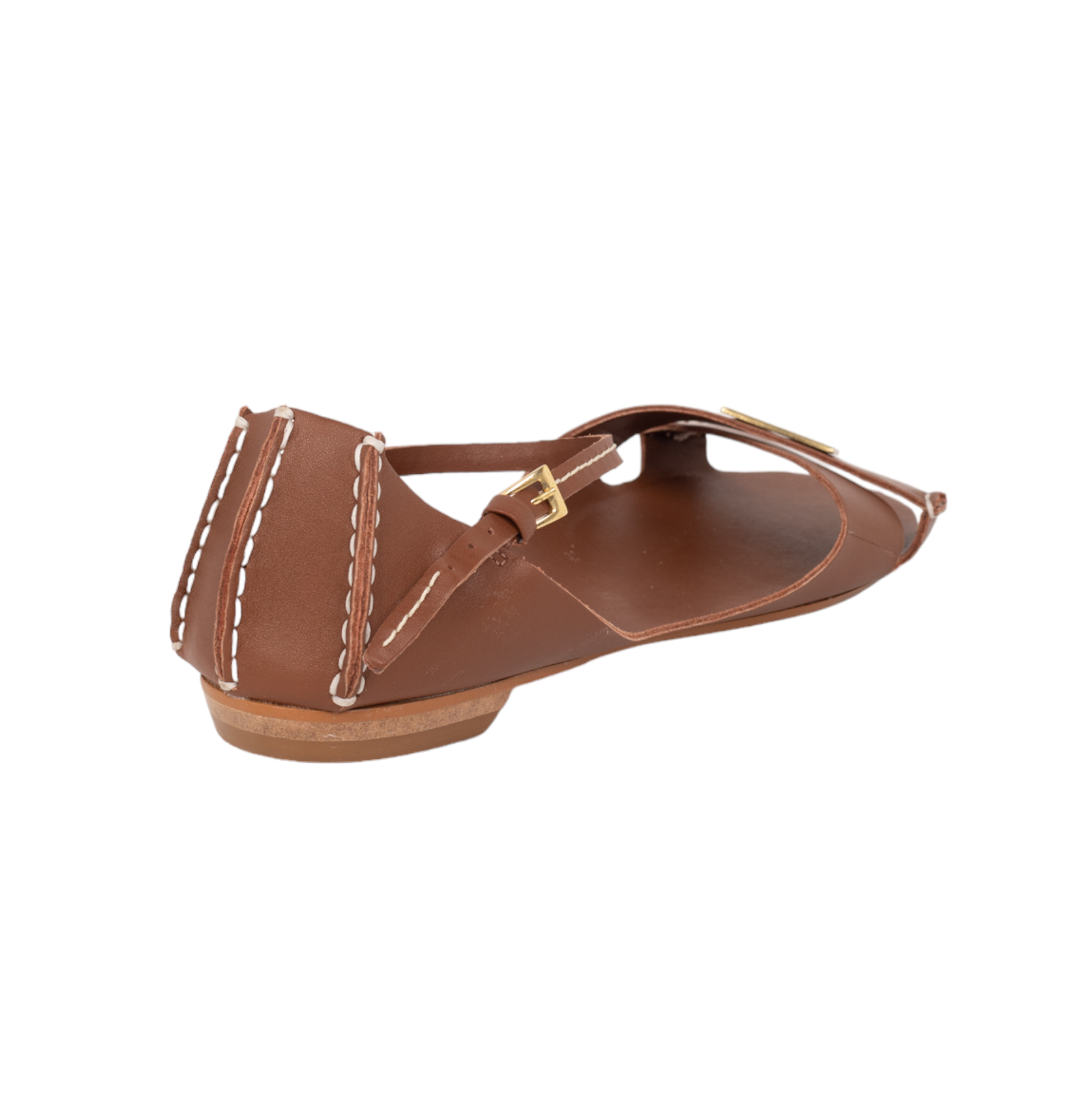 Tajali Leather Sandals - Camel Tajali Flats TARBAY   