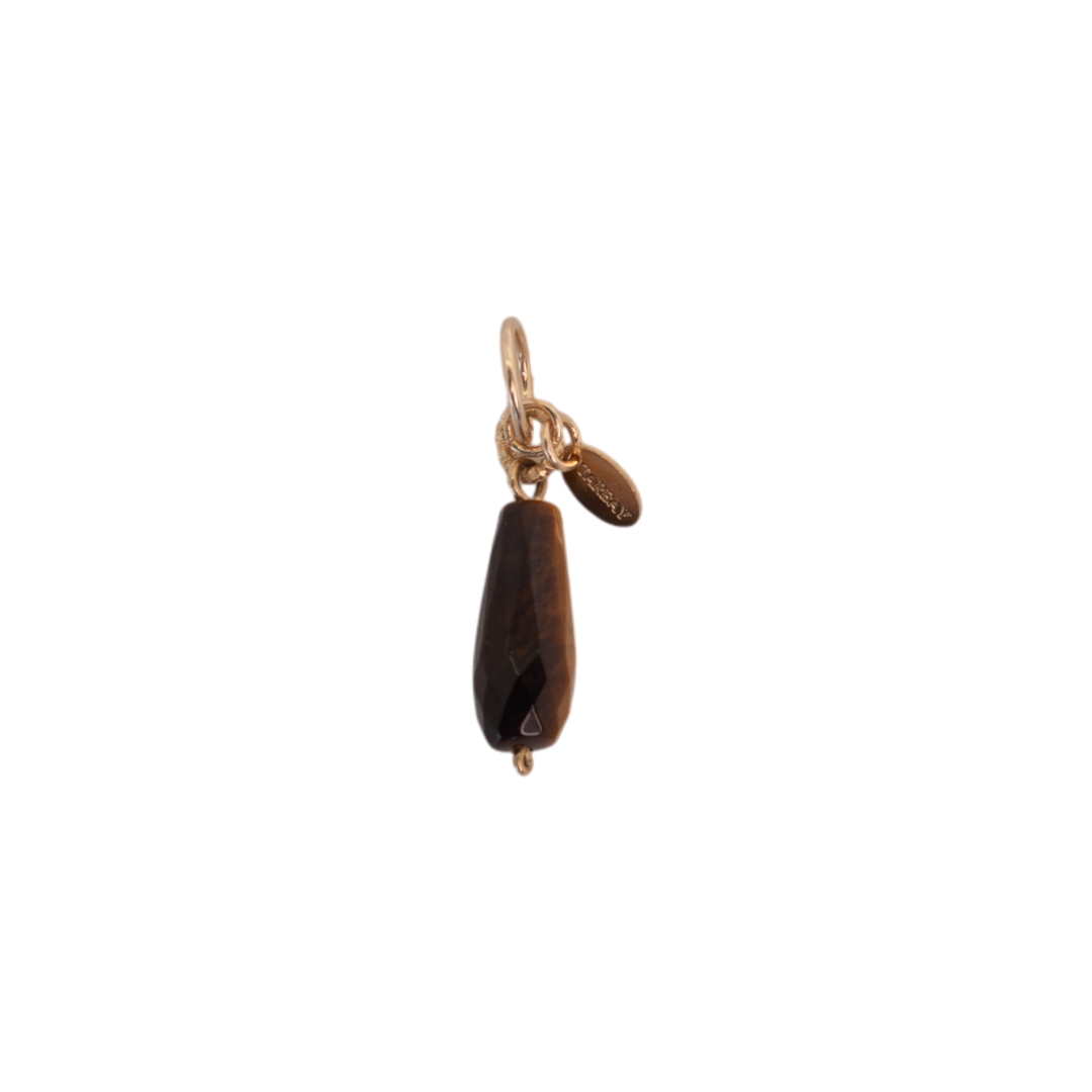 Melaza Charm #1 (30mm) - Tiger's Eye & 14K Gold-Filled