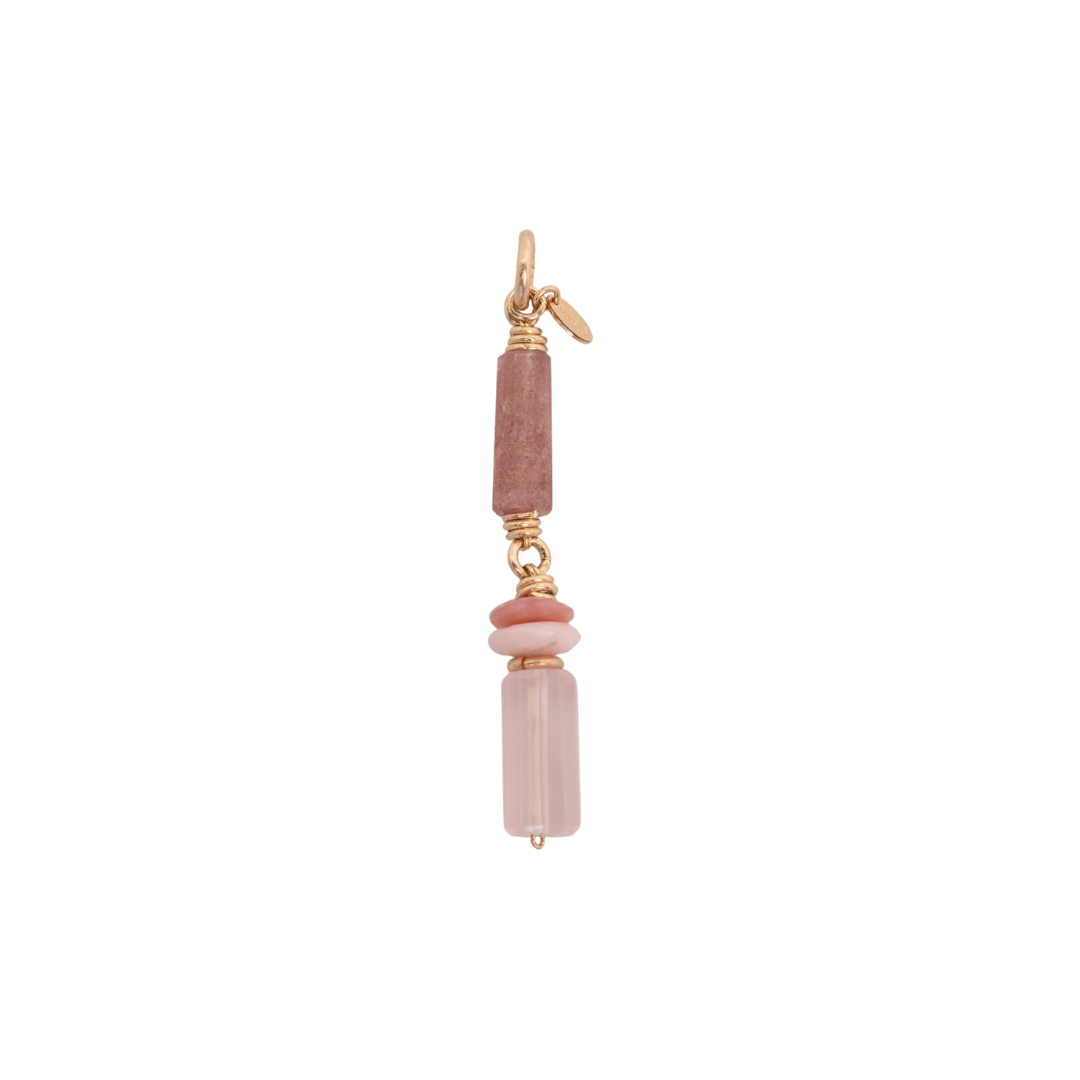 Martina Charm #1 (70mm) - Rose Quartz, Opal, Moonstone & 14K Gold-Filled
