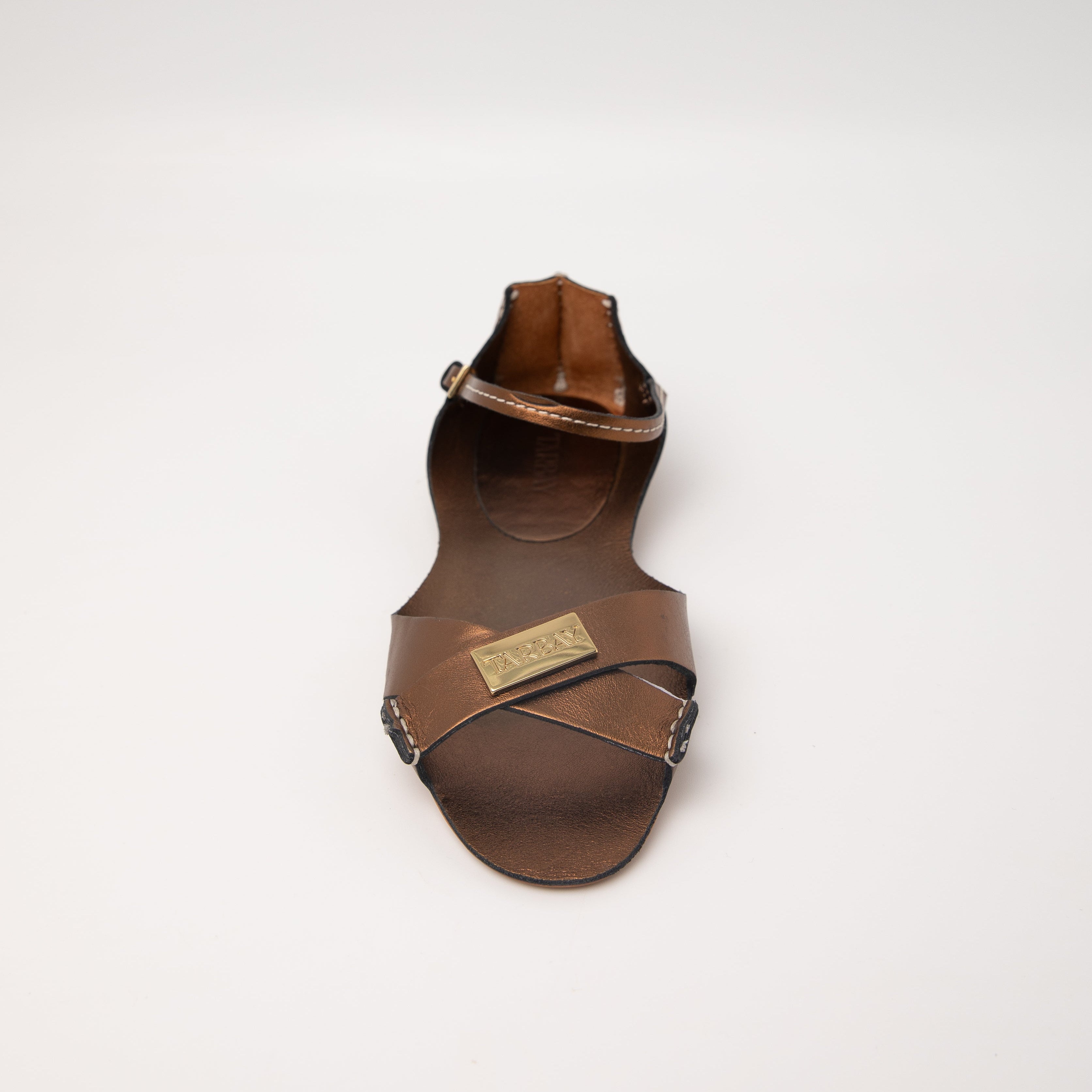 Tajali Leather Sandals - Metallic Bronze