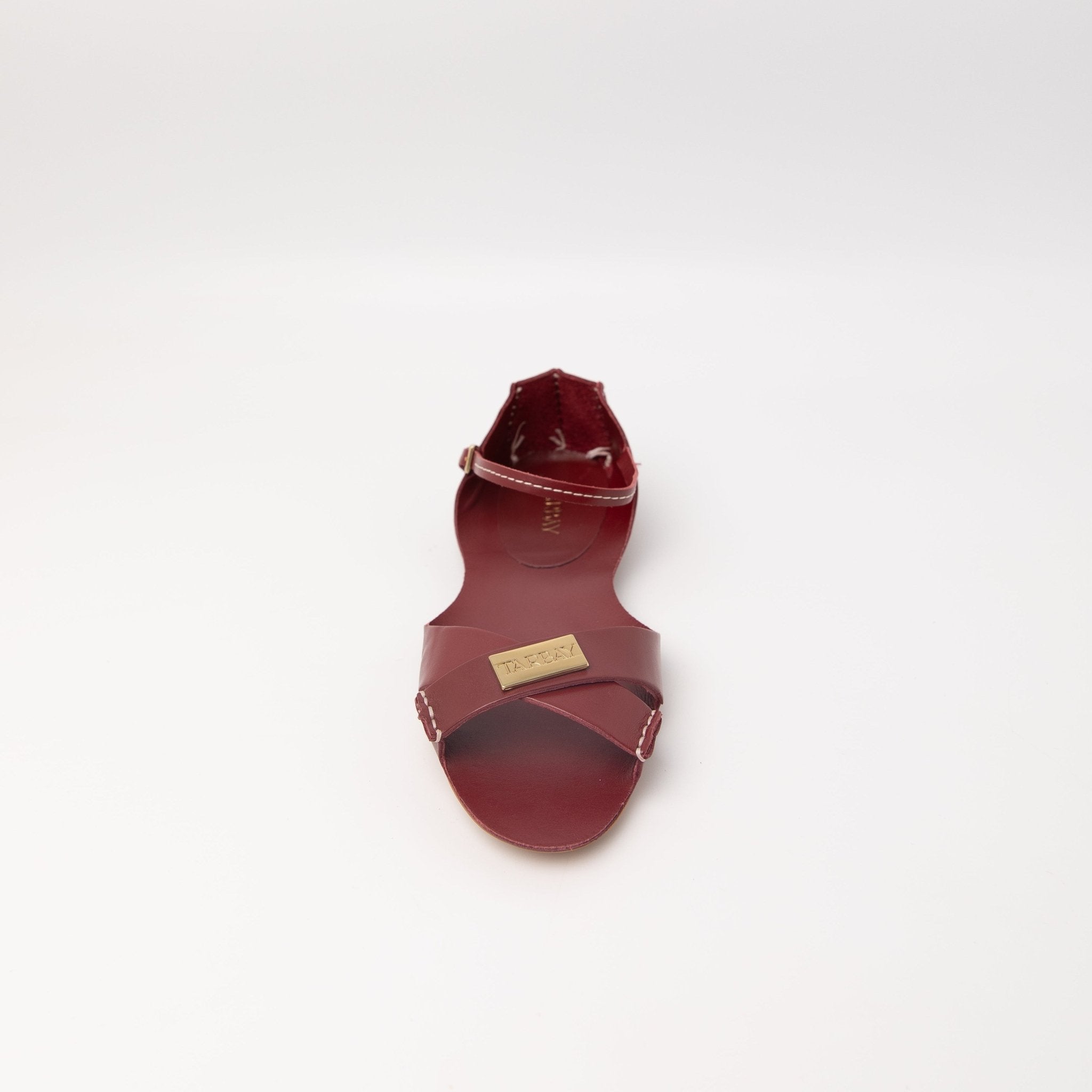 Tajali Leather Sandals - Merlot Tajali Flats FW25