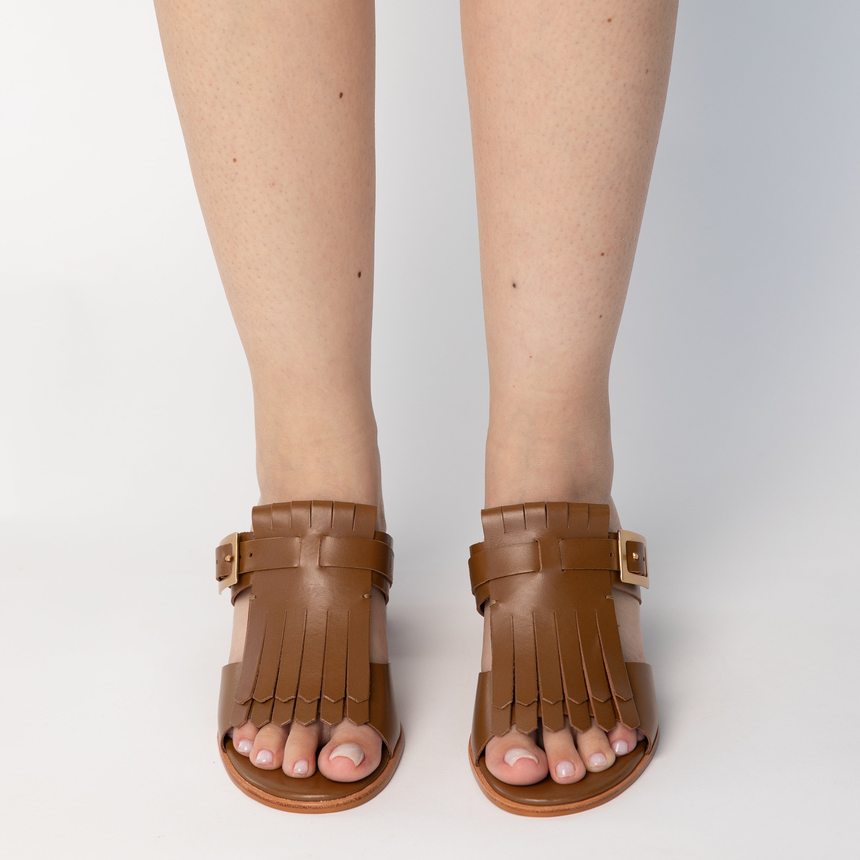 Ailyn Heel Sandals - Saddle