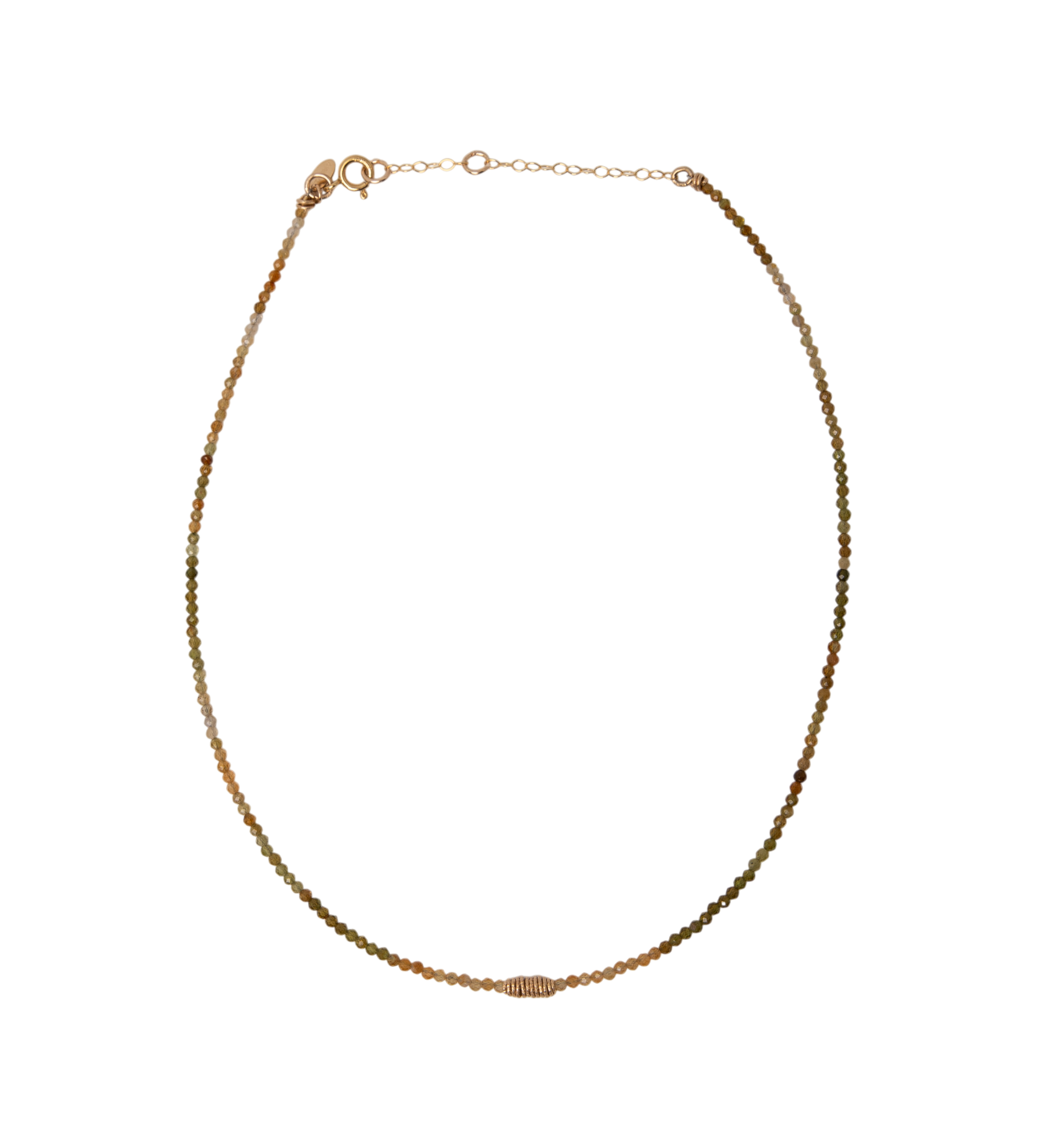 Diana Necklace #1 (45cm) - Tourmaline Gemstone Mix & 14K Gold-Filled Necklaces TARBAY