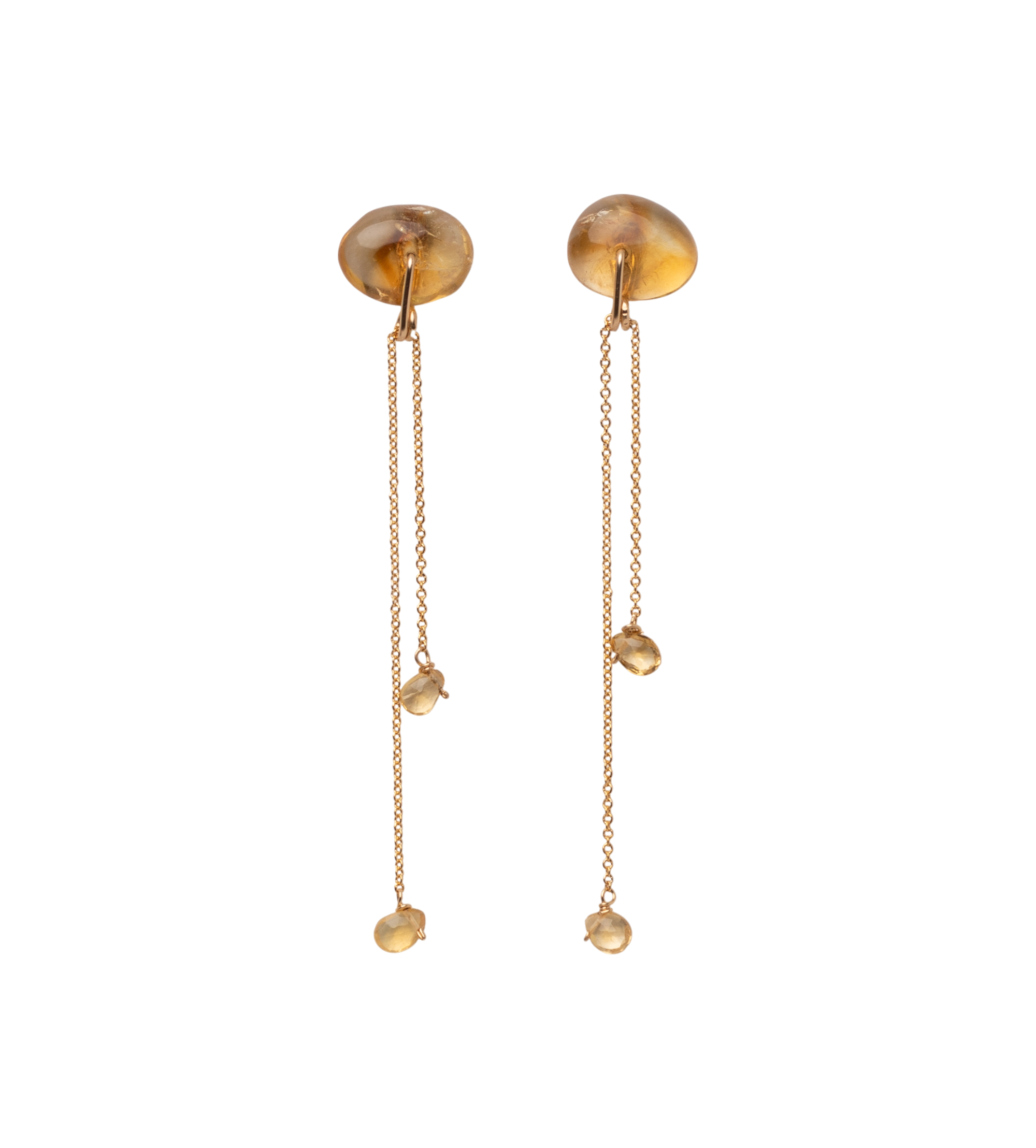 Adankai Earrings #1 (65mm) - Aquamarine, Sapphire & 14K Gold-Filled Earrings TARBAY