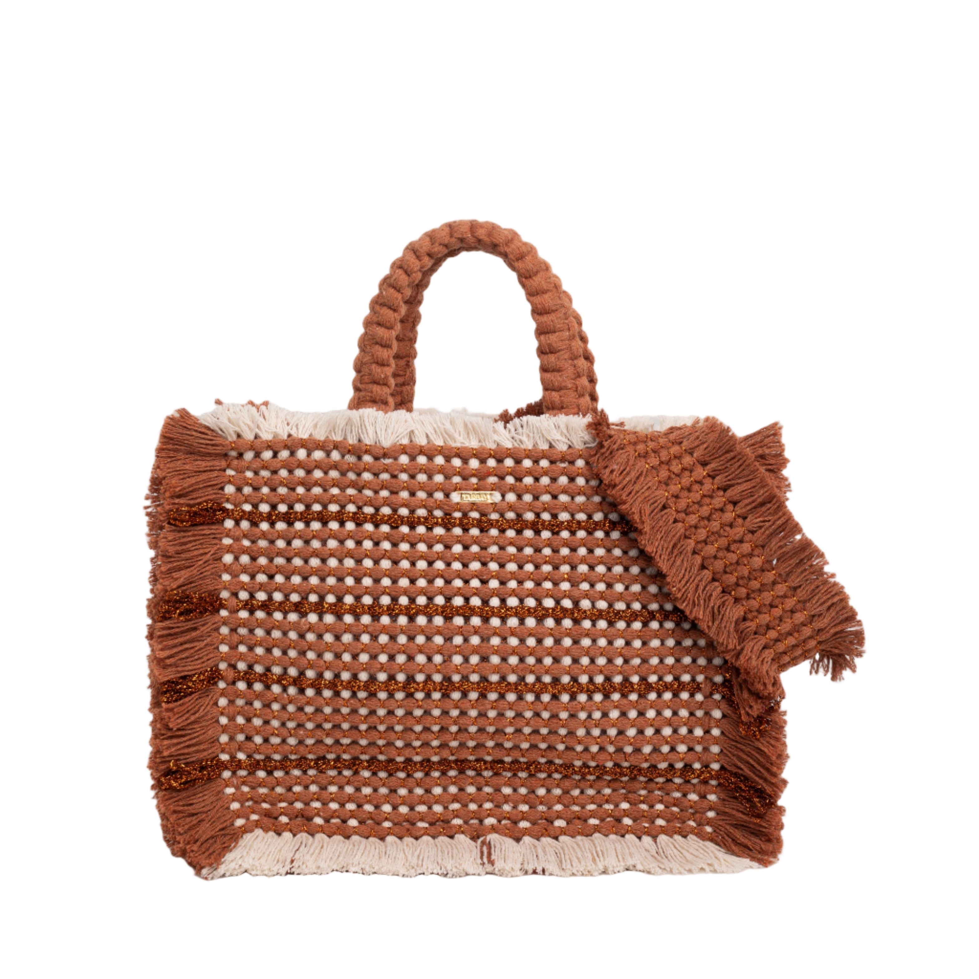Gosssypium Tote Bag Medium - Buttercream & Caramel