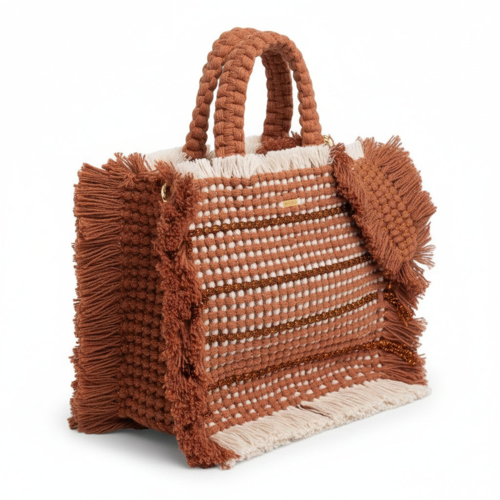 Gosssypium Tote Bag Medium - Buttercream & Caramel Hand & Crossbody Bags FW25