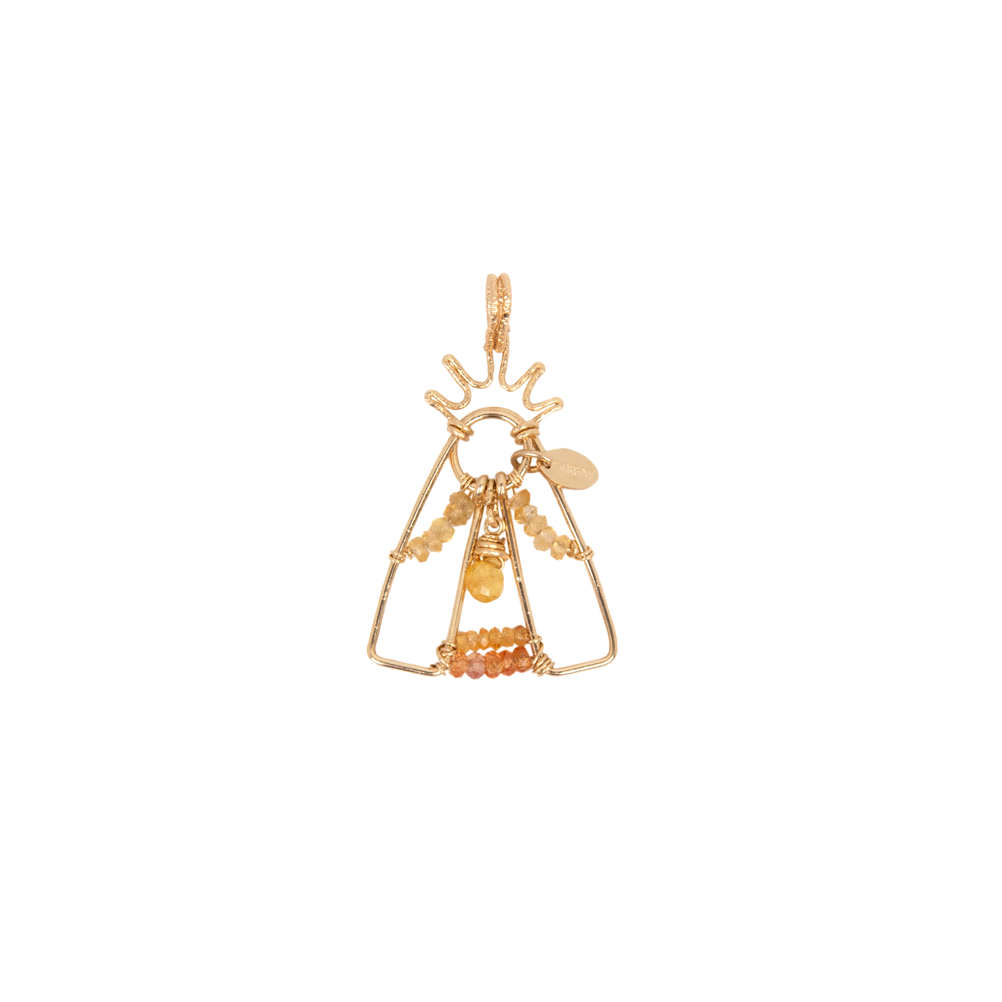 Virgen del Valle Charm (33mm) - Citrine, Spessarita, Yellow Aquamarine Charms TARBAY   