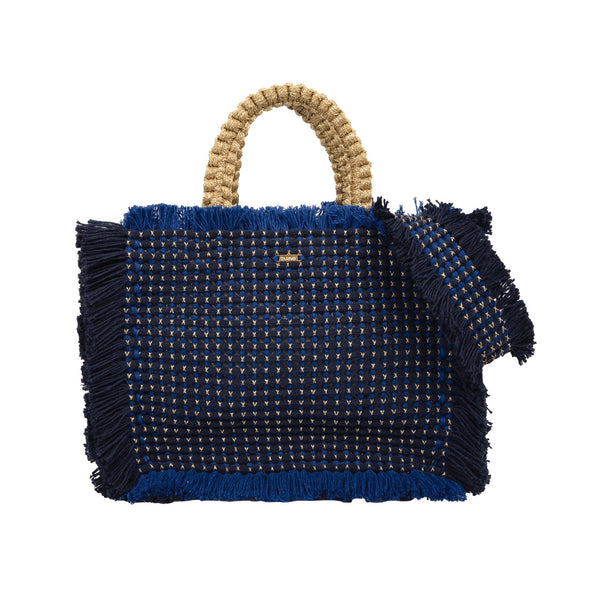Gossypium Crossbody Bag - Navy & Gold Shoulder & Crossbody Bags TARBAY   