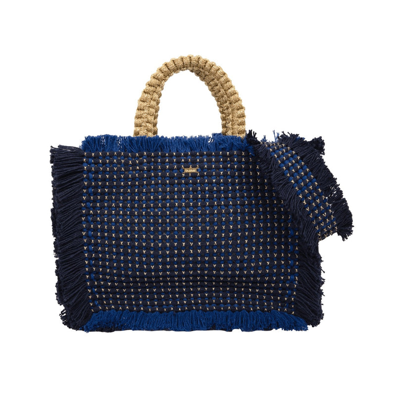 Gossypium Crossbody Bag - Navy & Gold Shoulder & Crossbody Bags TARBAY   
