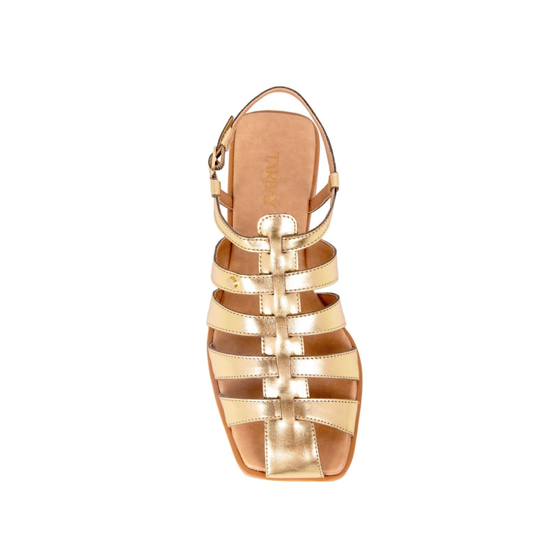 Franciscana Flat Sandals - Metallic Gold Flats TARBAY   