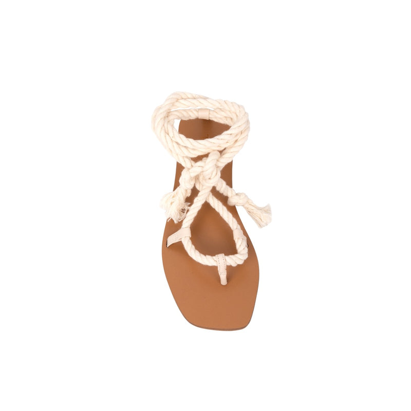 Arenisca Flat Sandals - White Flats TARBAY   