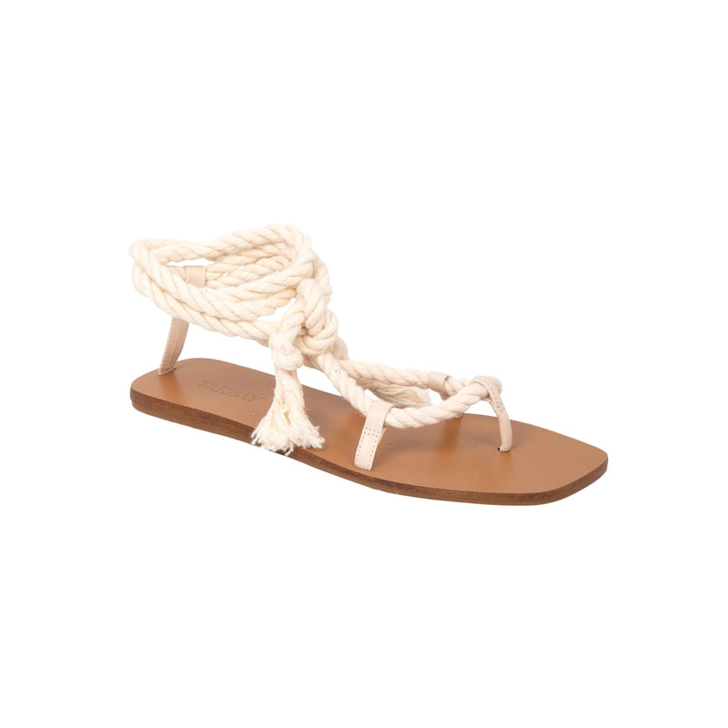 Arenisca Flat Sandals - White Flats TARBAY   