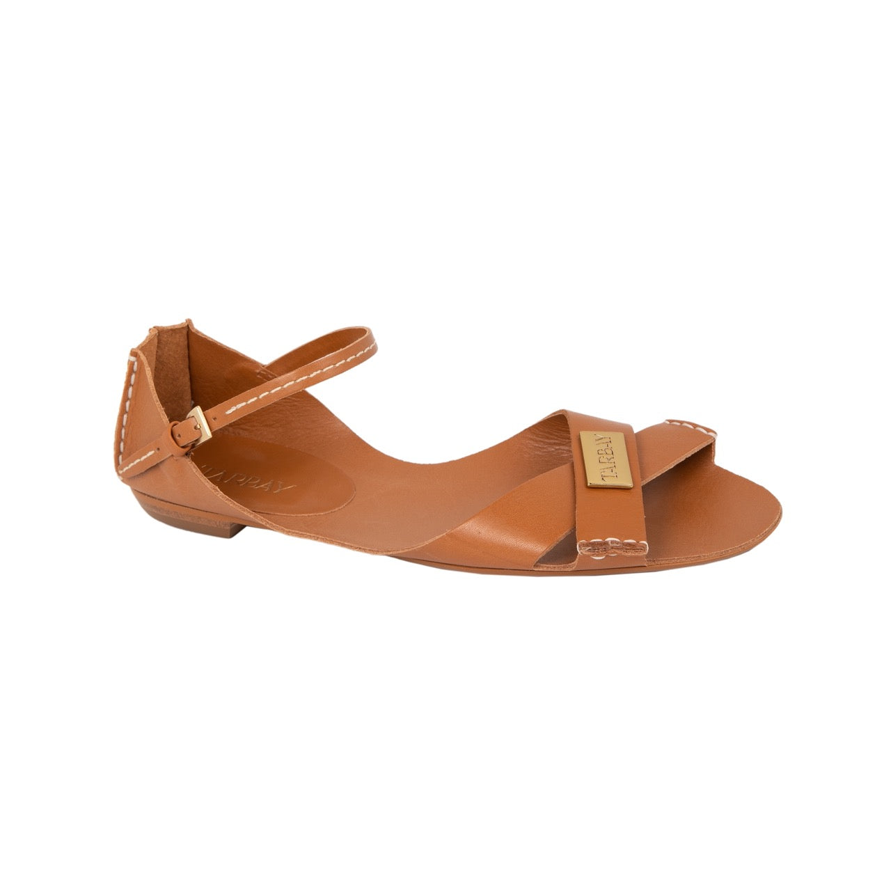 Tajali Leather Sandals - Pecan Tajali Flats TARBAY   