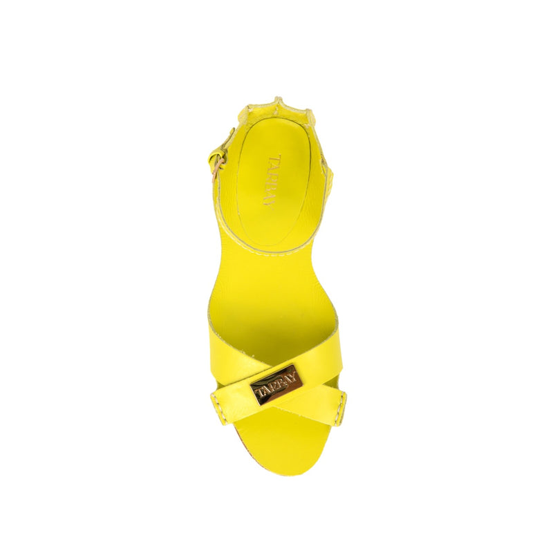 Tajali Leather Sandals - Lemon Tajali Flats TARBAY   