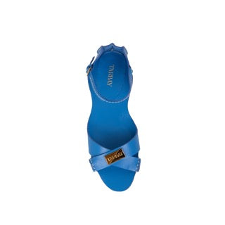 Tajali Leather Sandals - Blue Tajali Flats TARBAY   