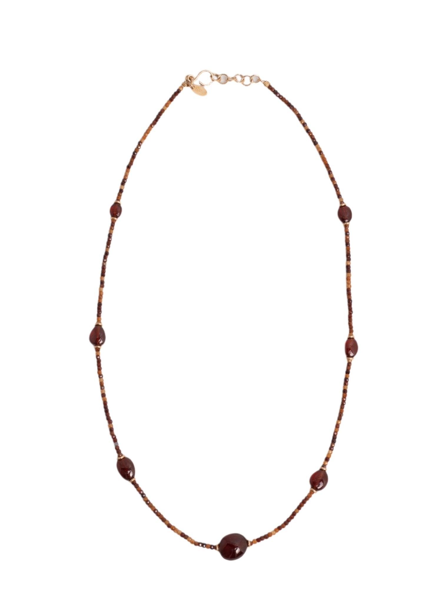 Anahis Necklace #1 - Burgundy Mix Gems Necklaces TARBAY