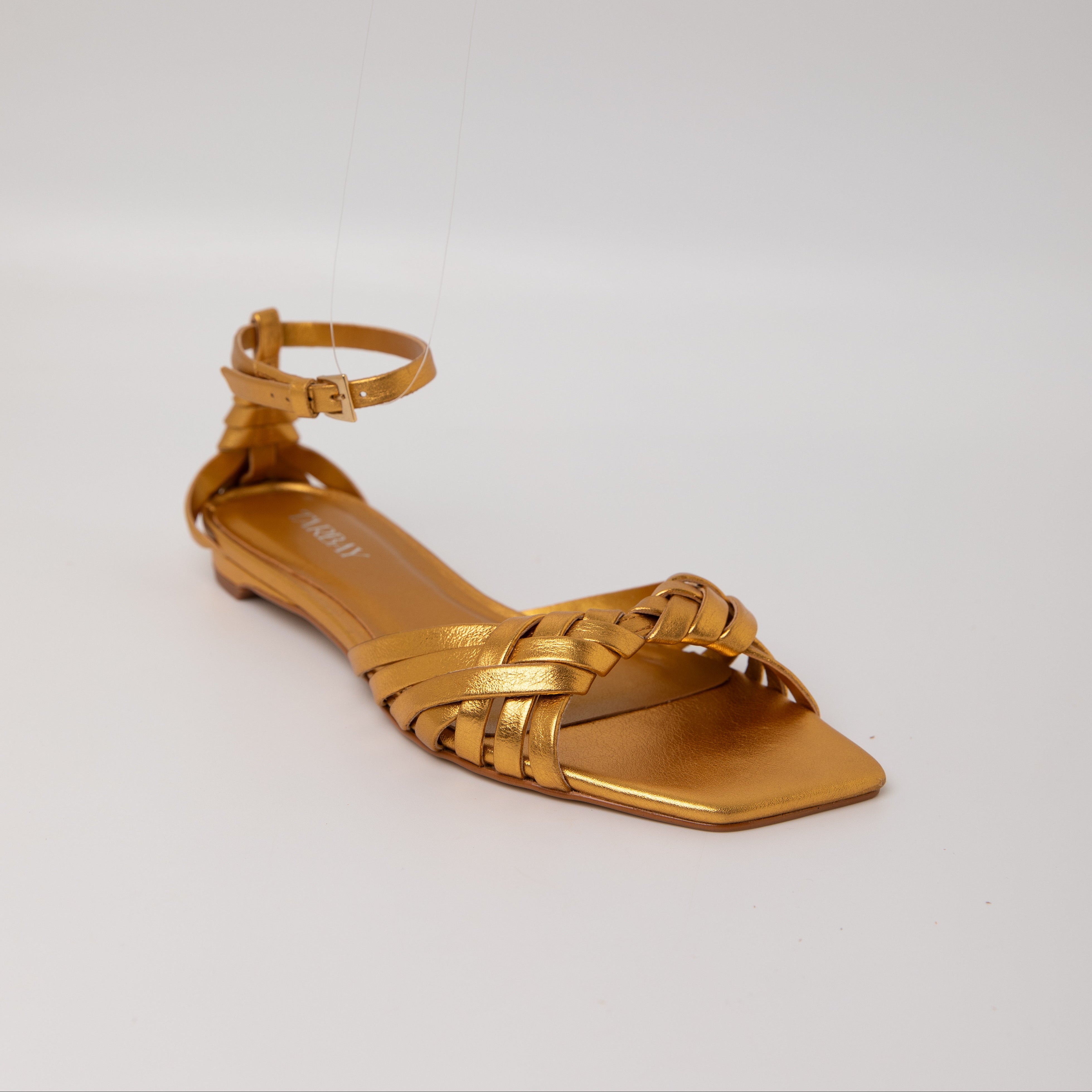 Kuyari Flat Sandals - Soft Yellow Gold Flats TARBAY