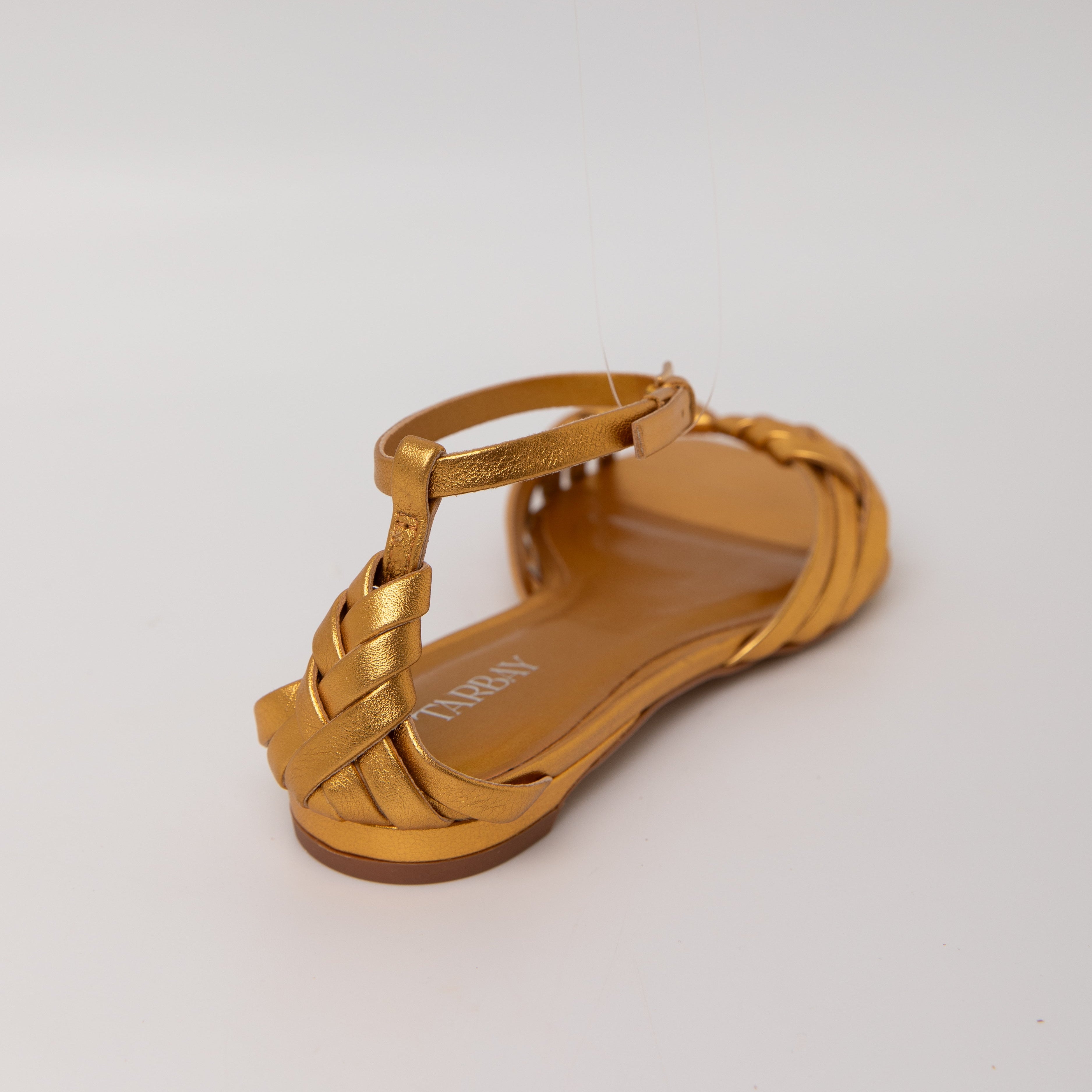 Kuyari Flat Sandals - Soft Yellow Gold Flats TARBAY