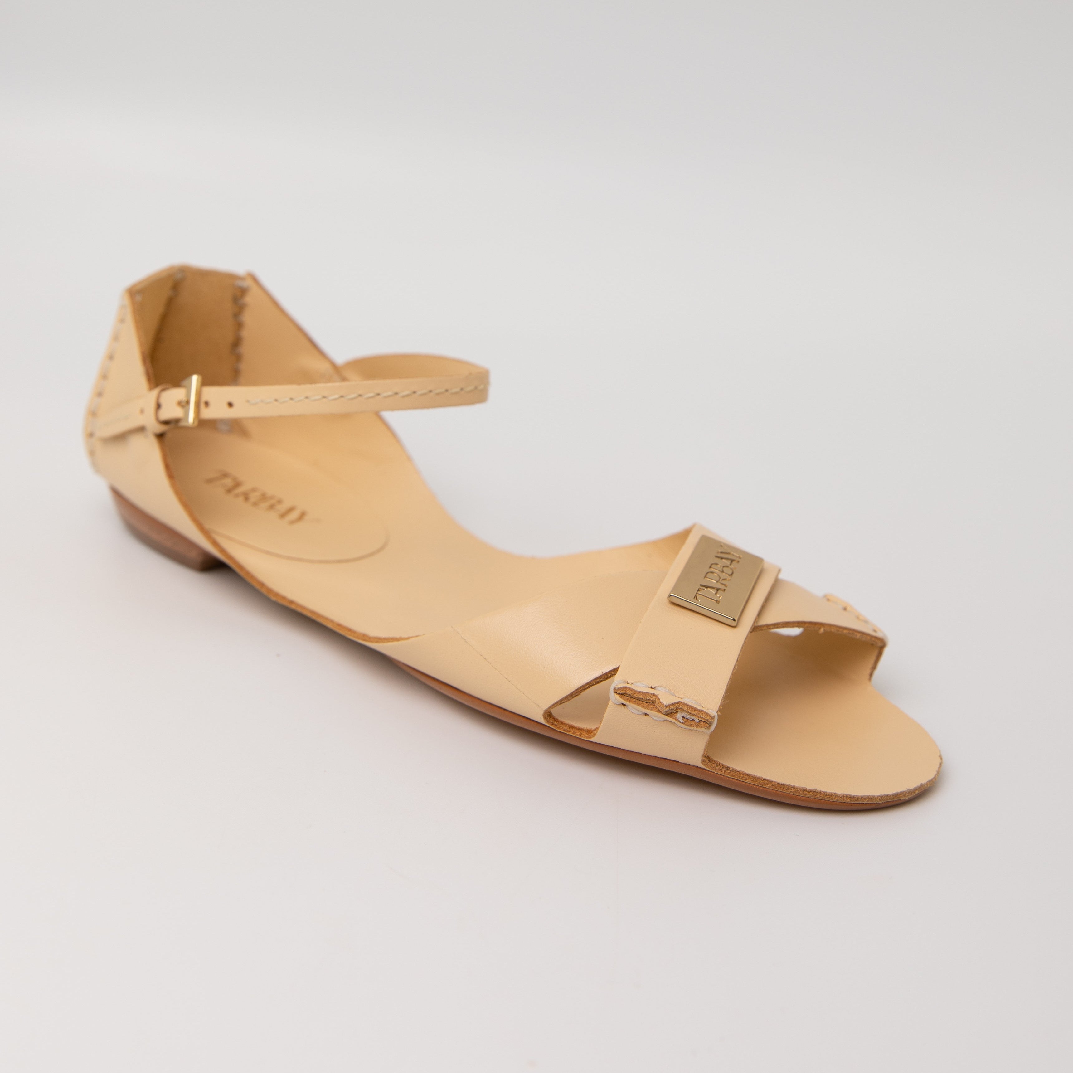 Tajali Leather Sandals - Butter Tajali Flats TARBAY