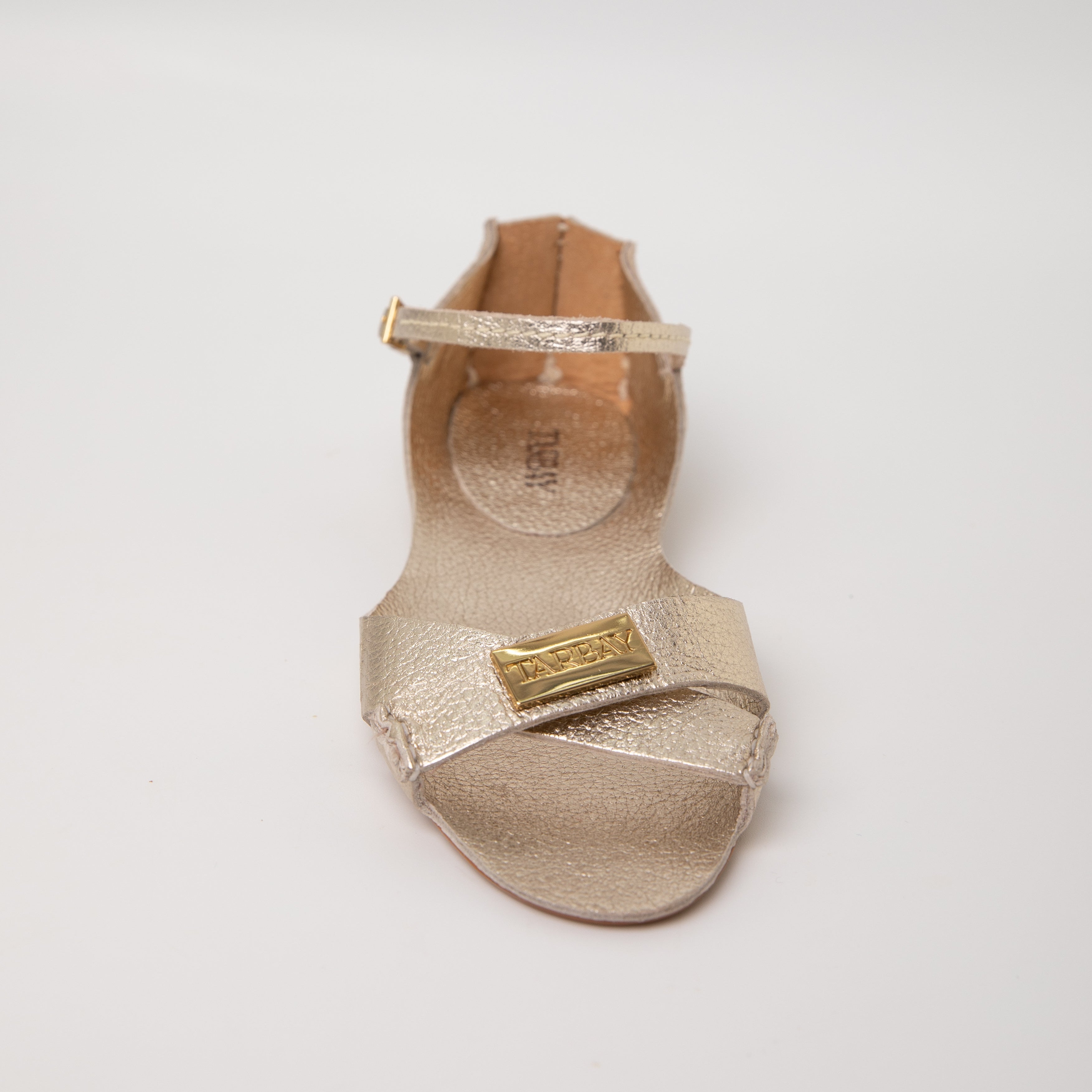 Tajali Leather Sandals - Floater Champagne Tajali Flats TARBAY