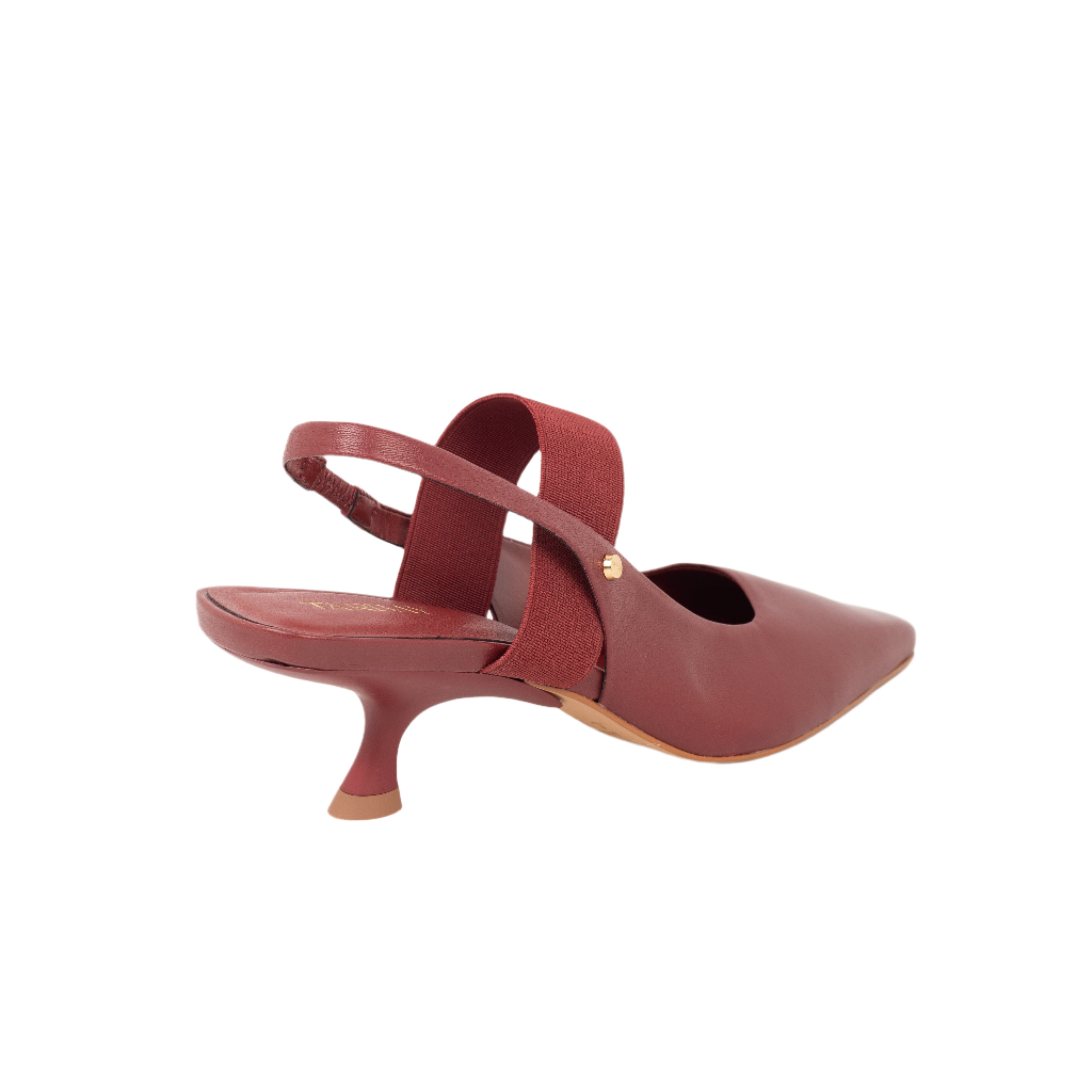 Astrid Sling-Back Pumps - Burgundy Heels TARBAY