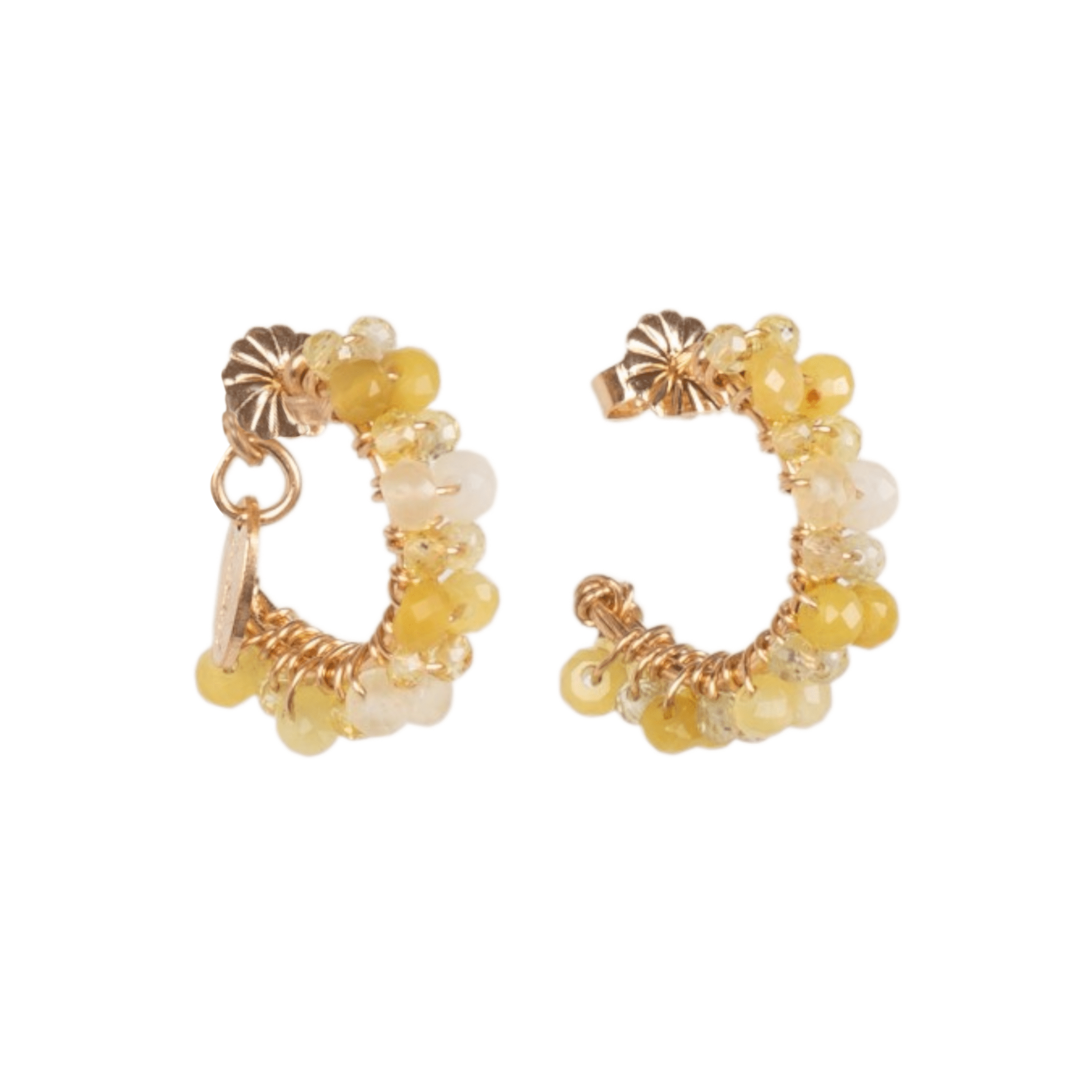 Cleopatra Earrings #1 (20mm) - Citrine & Opal Earrings TARBAY