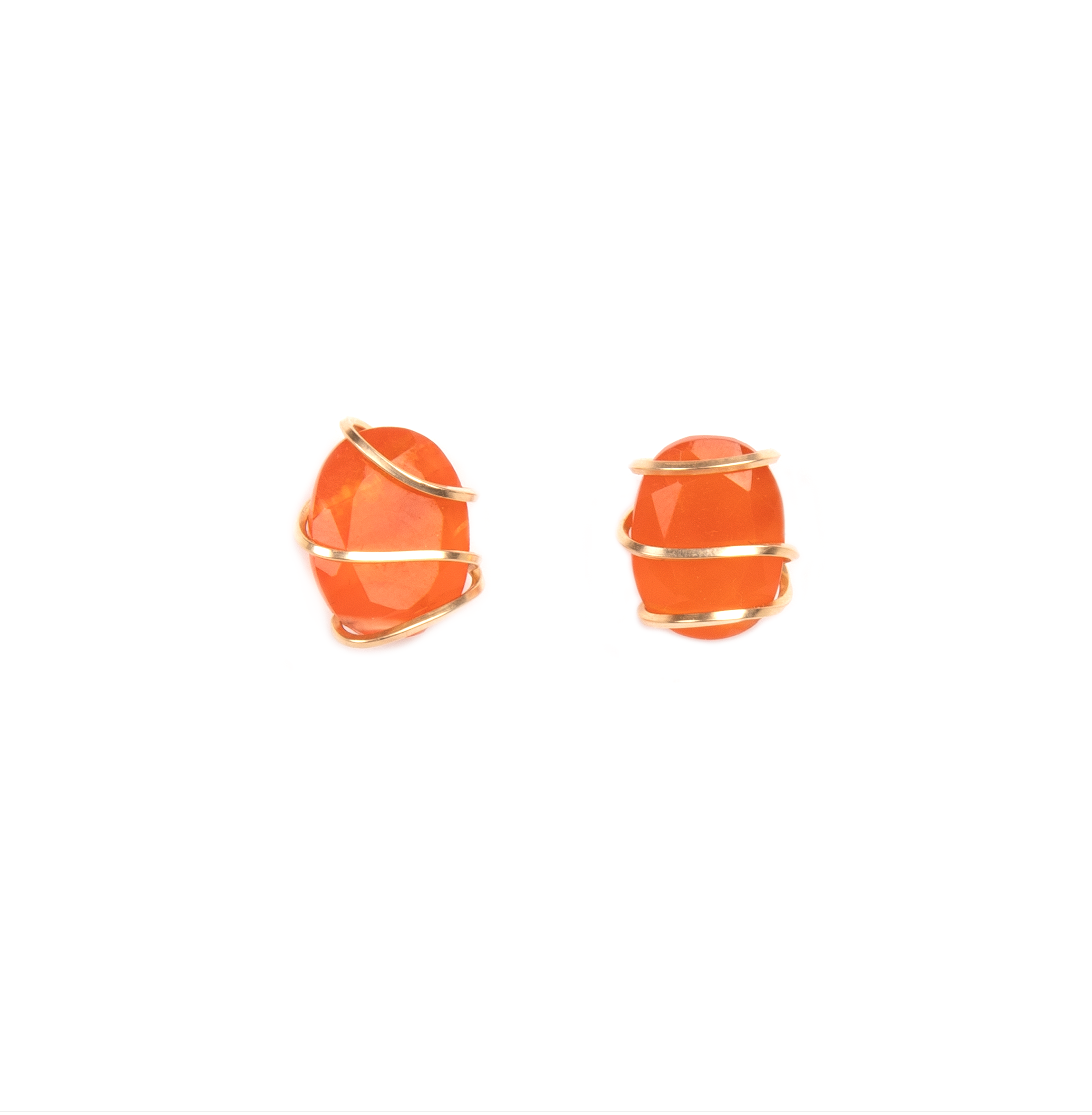 Domenica Earrings #2 (15mm) - Carnelian Earrings TARBAY   